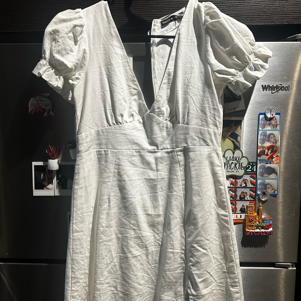 White mini dress